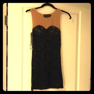 Sheer lace mini dress